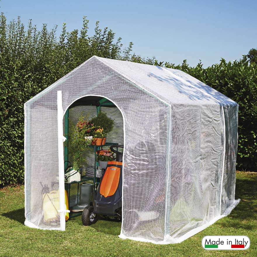 Serra da Giardino a Casetta in PVC con Telo Rama Bucaneve Verde