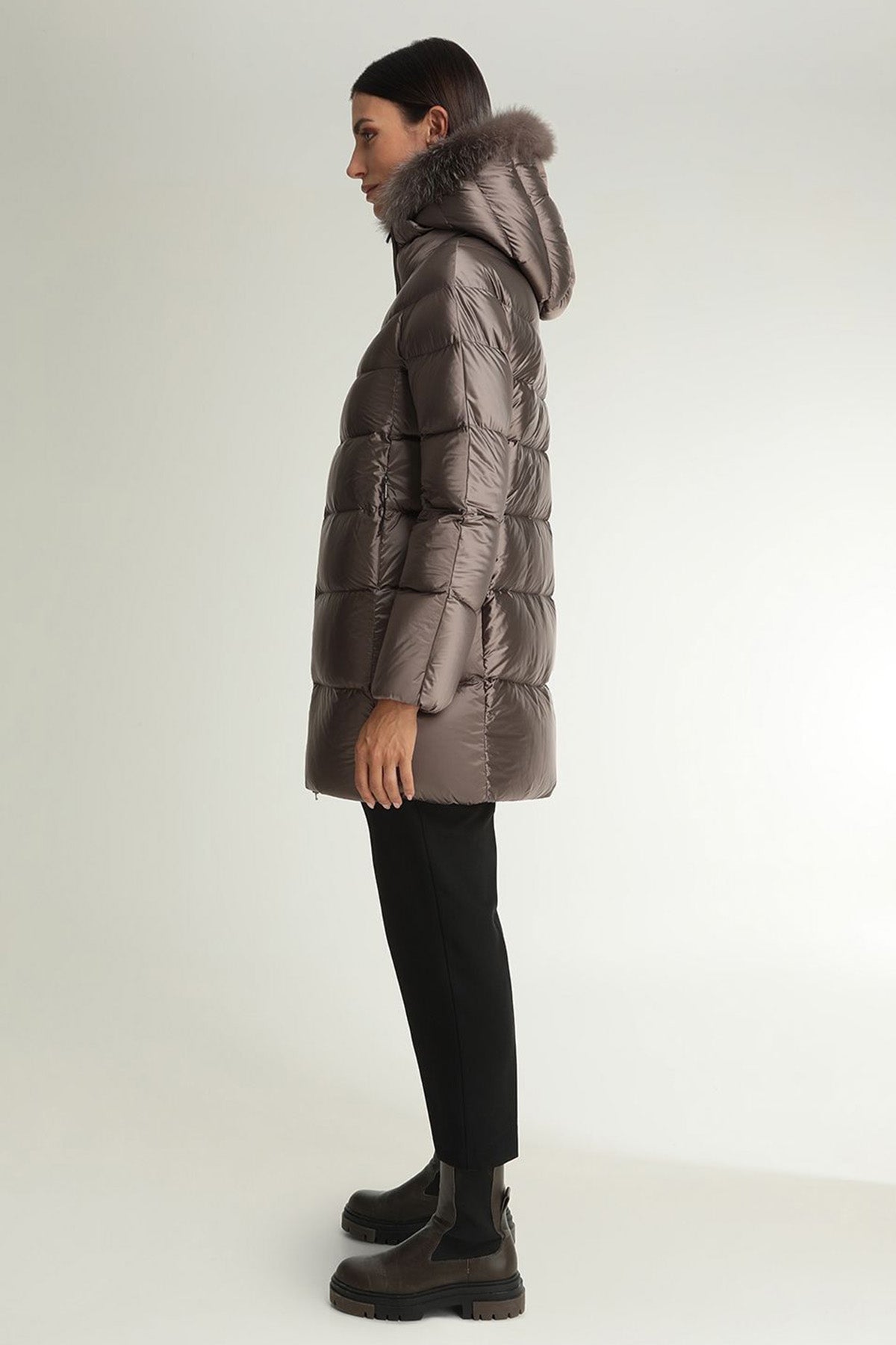 Hetrego Hanna Kürklü Kapüşonlu Puffer Mont-Libas Trendy Fashion Store