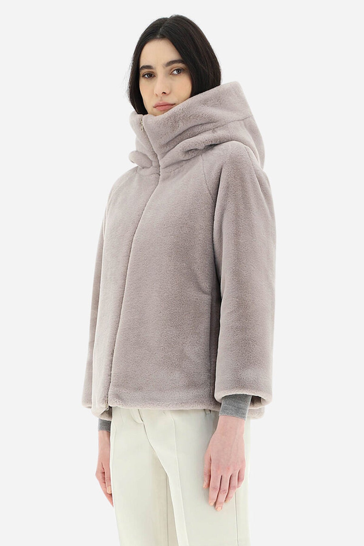 Herno Resort Kapüşonlu Peluş Mont-Libas Trendy Fashion Store