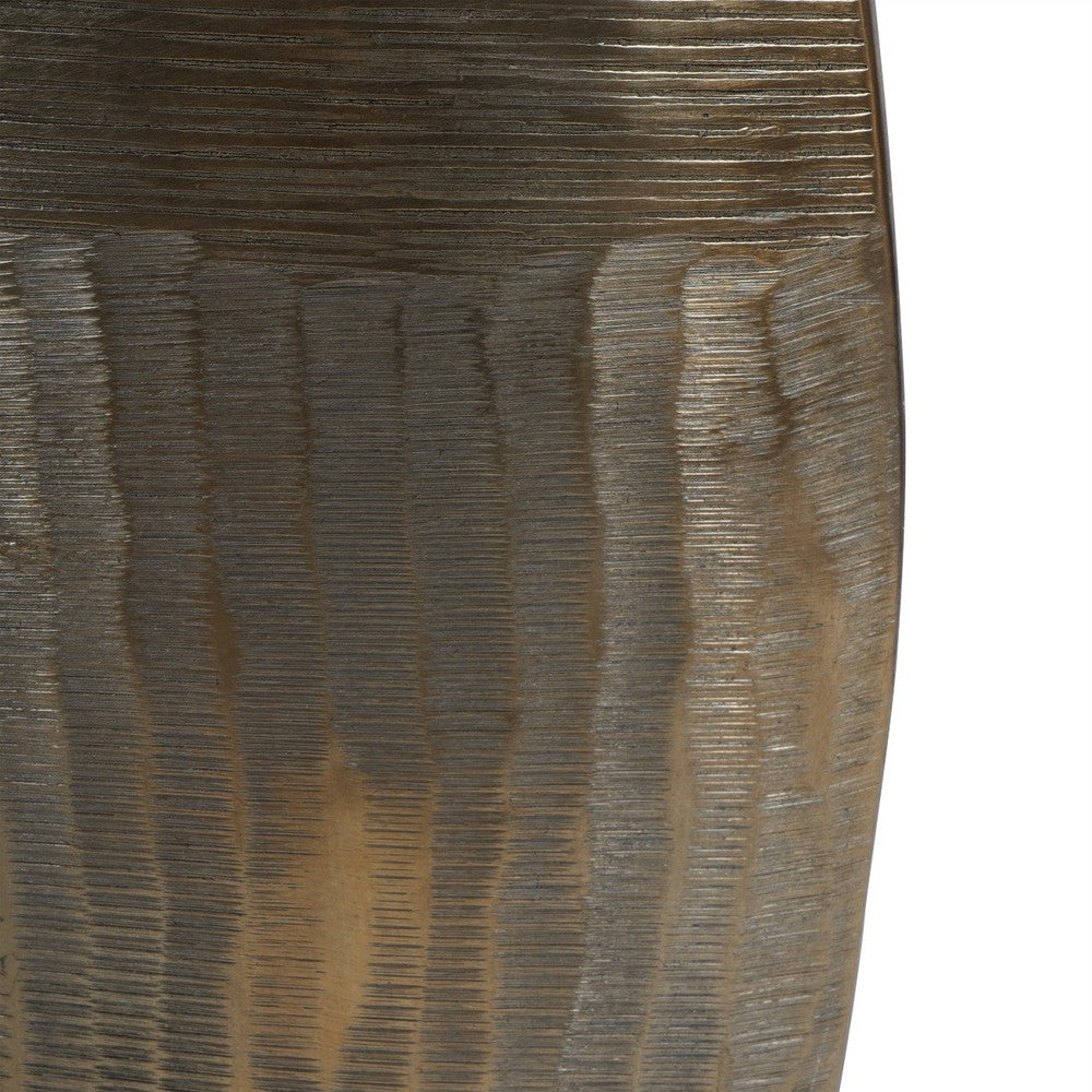 Libra Southwold Textured Oval Vase 80cm - Antique Brass