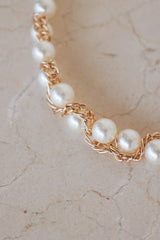 Sofia Pearl Belt - Gold