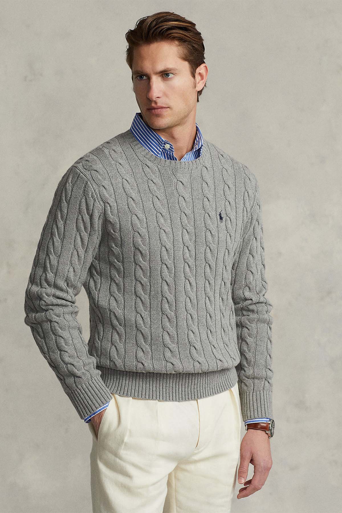 Polo Ralph Lauren Yuvarlak Yaka Saç Örgü Triko-Libas Trendy Fashion Store