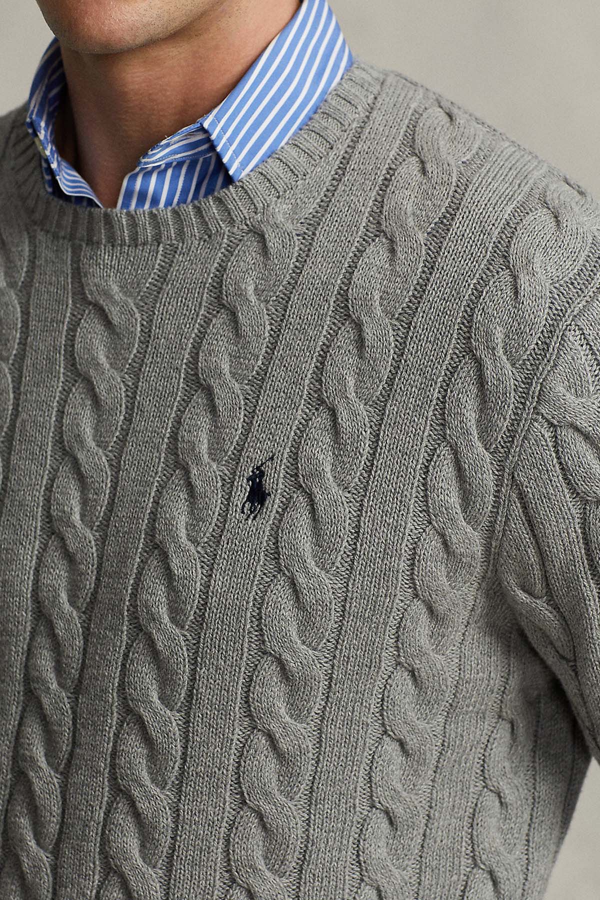 Polo Ralph Lauren Yuvarlak Yaka Saç Örgü Triko-Libas Trendy Fashion Store