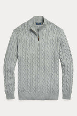 Polo Ralph Lauren Yarım Fermuarlı Dik Yaka Saç Örgü Triko-Libas Trendy Fashion Store