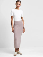 Ava Knitted Straight Midi Skirt
