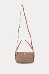 Coach Logolu Deri Omuz Çantası