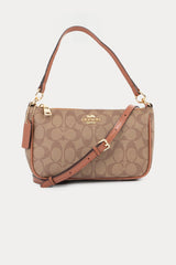 Coach Logolu Deri Omuz Çantası