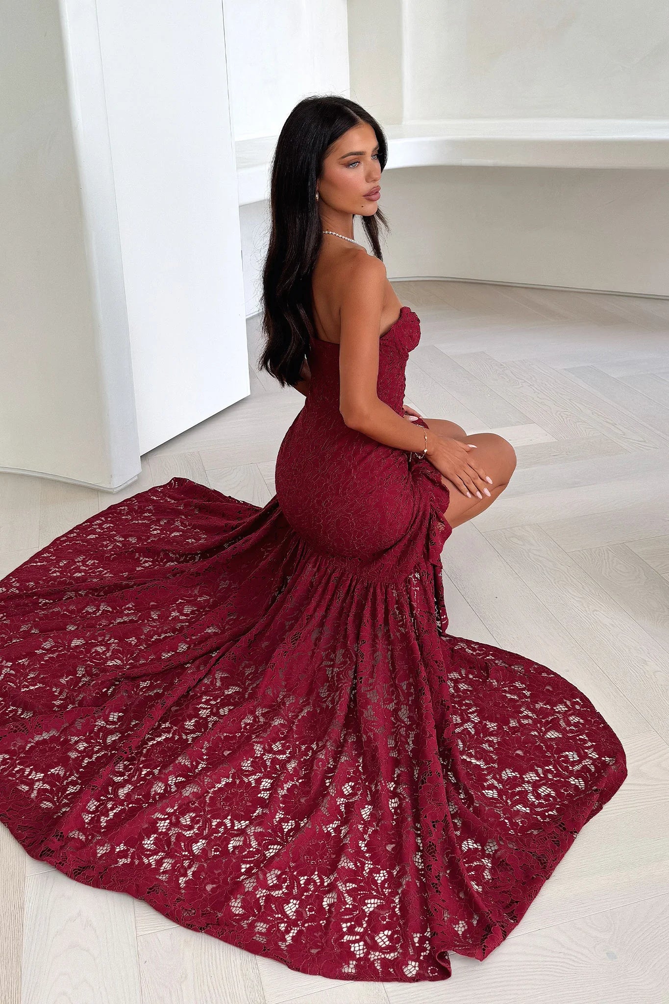 Everdine Maxi Dress - Burgundy