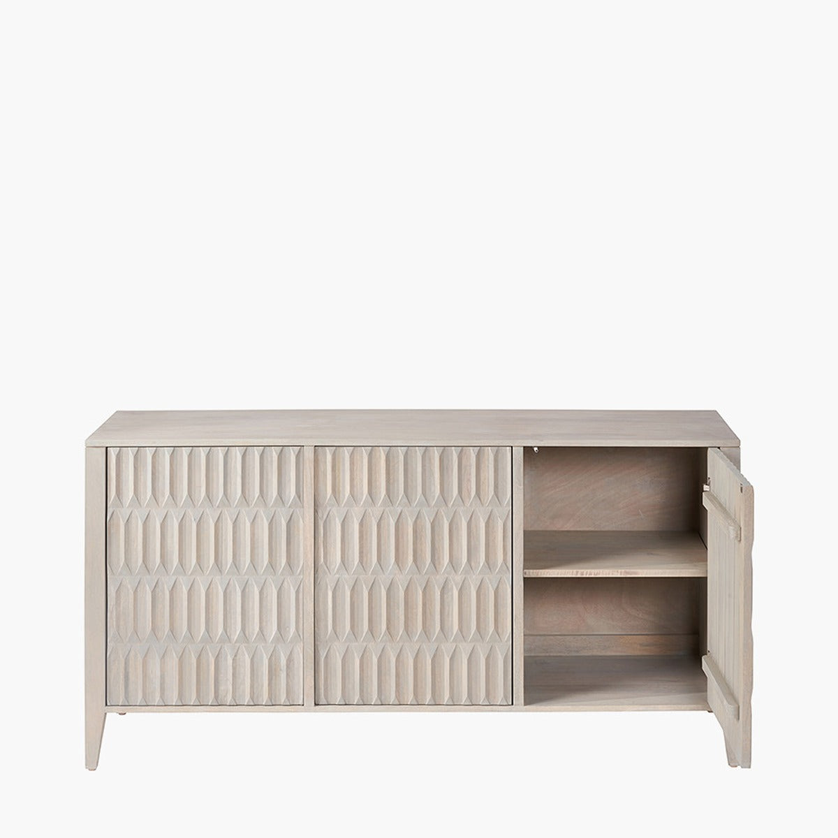 Pacific Lifestyle Karo Sideboard - Light Grey Mango Wood
