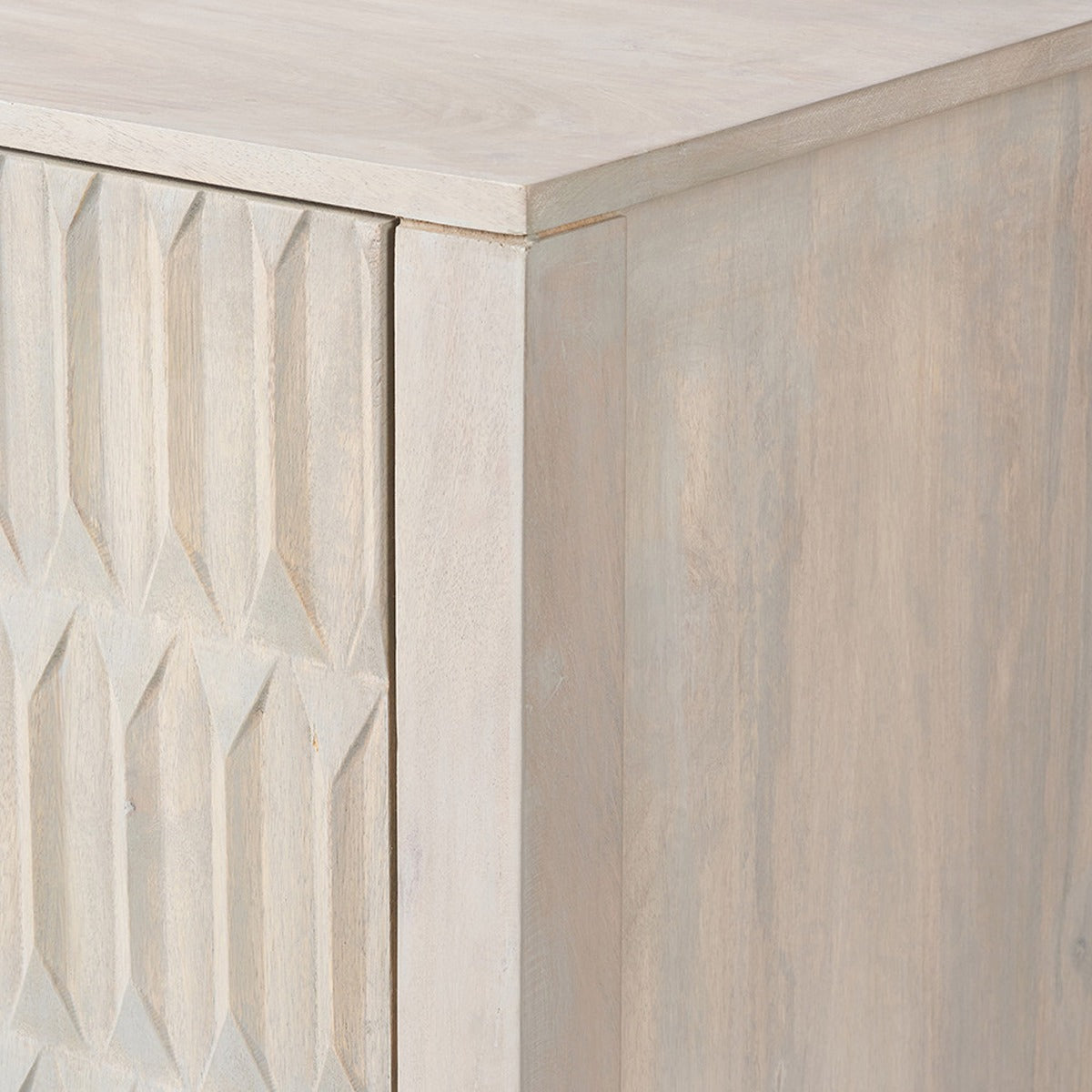 Pacific Lifestyle Karo Sideboard - Light Grey Mango Wood
