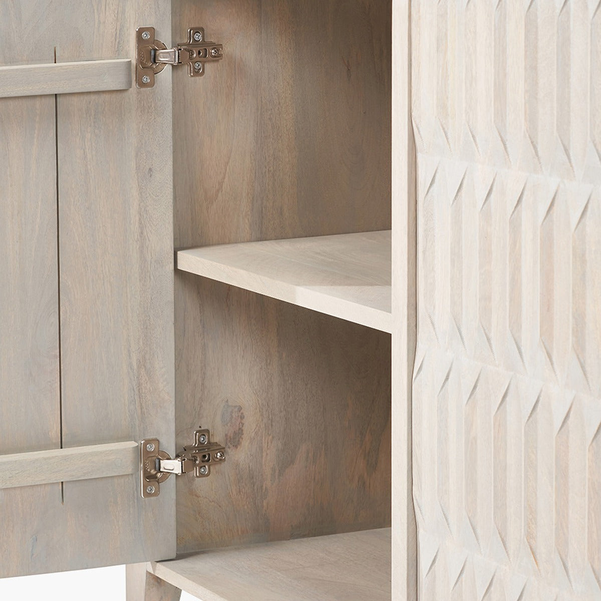 Pacific Lifestyle Karo Sideboard - Light Grey Mango Wood