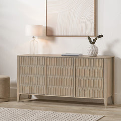 Pacific Lifestyle Karo Sideboard - Light Grey Mango Wood