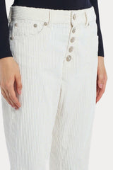 Dondup Koons Loose Fit Yüksek Bel Fitilli Kadife Pantolon