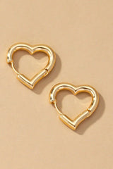 Heart Shape Huggie  - Gold