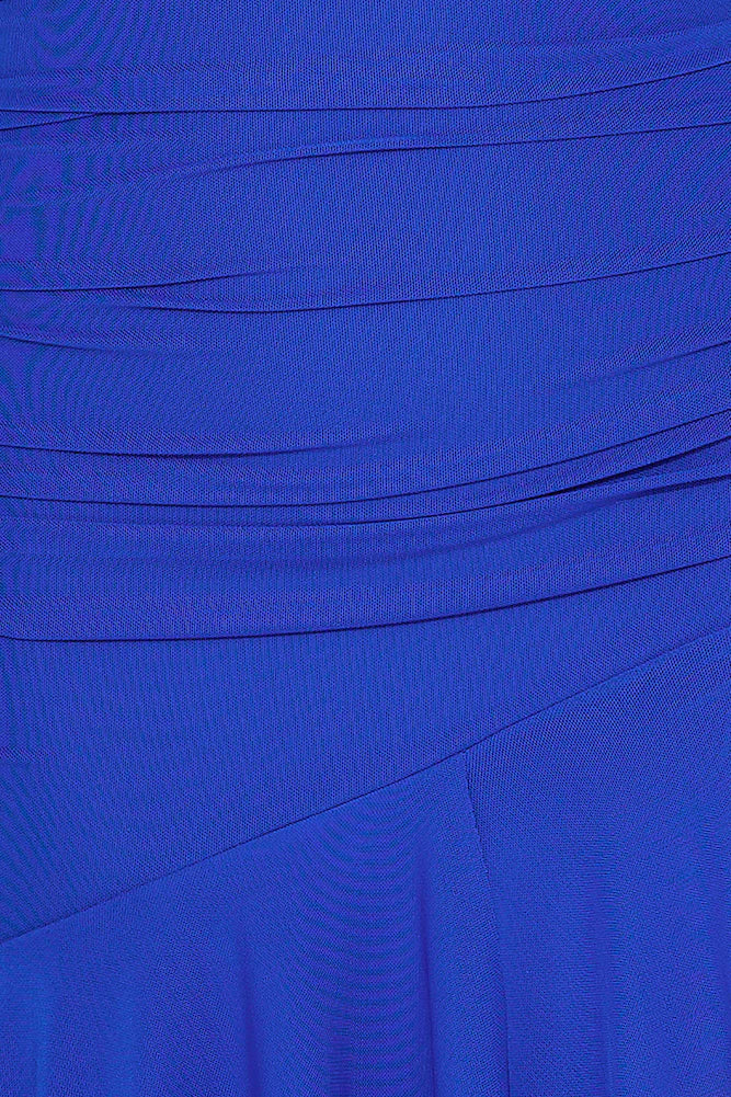Excite Them Mesh Frill Mini Dress Blue