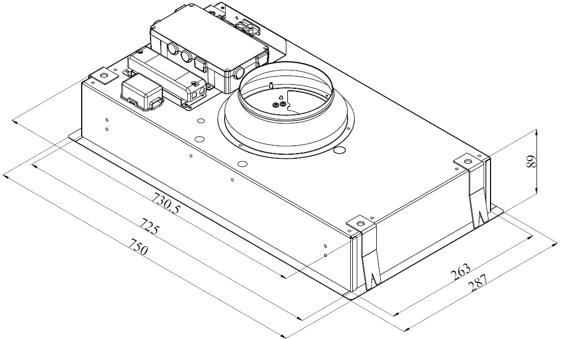 8699316341130 Silverline SC 1176-75 HV - Emhætte til centralventilation Hvidevarer,Emhætter,Emhætter til centralventilation 37900002940 SC 1176-75 HV
