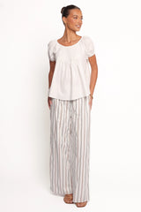Abbott Pleated Top - White
