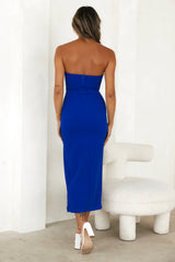 Real Satisfaction Midi Dress Royal Blue
