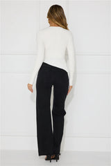 Off To Work Long Sleeve Top Cream