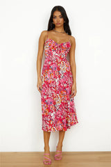 Brunch Run Midi Dress Red