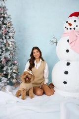 By The Fire Knitted Vest Toffee