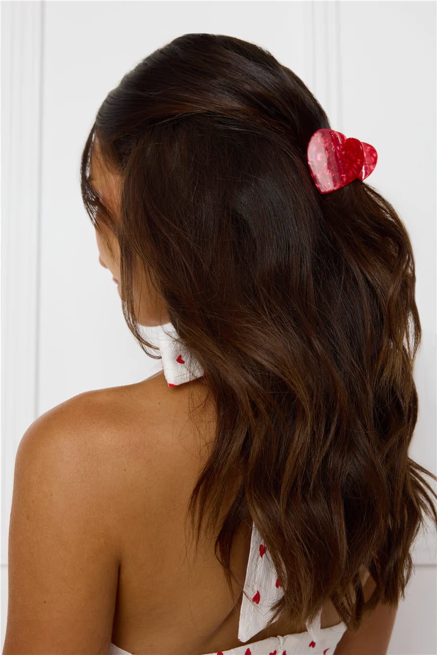 Candy Love Hair Clip Large Red
