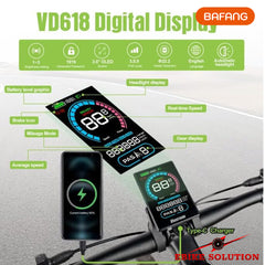 VD618 Display for BAFANG Kit Mid Drive Kit (Triangle Connector) CAN System
