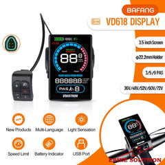 VD618 Display for BAFANG Kit Mid Drive Kit (Triangle Connector) CAN System