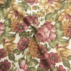 Gül Desenli Duck Keten Kumaş