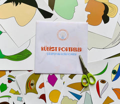 Kübist Portreler Kolaj Çalışması Zarfı