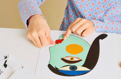 Kübist Portreler Kolaj Çalışması Zarfı