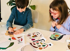 Kübist Portreler Kolaj Çalışması Zarfı