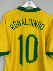 Shop 2006/08 BRAZIL RONALDINHO #10 HOME SHIRT (L) NIKE, classic football shirts, vintage football shirts & retro soccer jerseys at Cult Kits