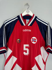 Shop 1994 NORWAY BJORNBYE #5 HOME SHIRT (M) ADIDAS, classic football shirts, vintage football shirts & retro soccer jerseys at Cult Kits