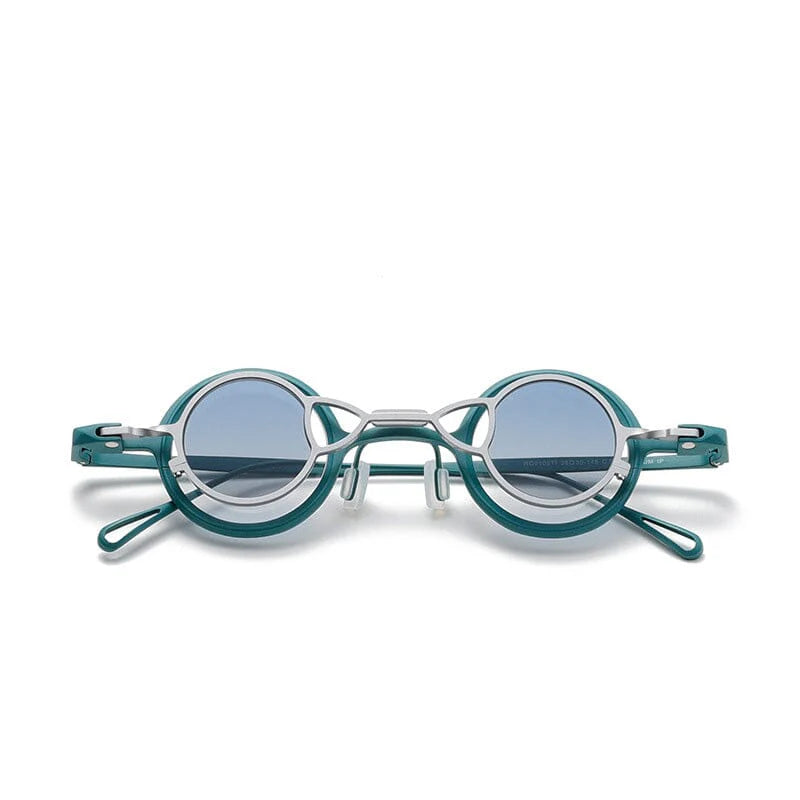 Eli Round Titanium Glasses Frame With Magnetic Sunglasses Clips