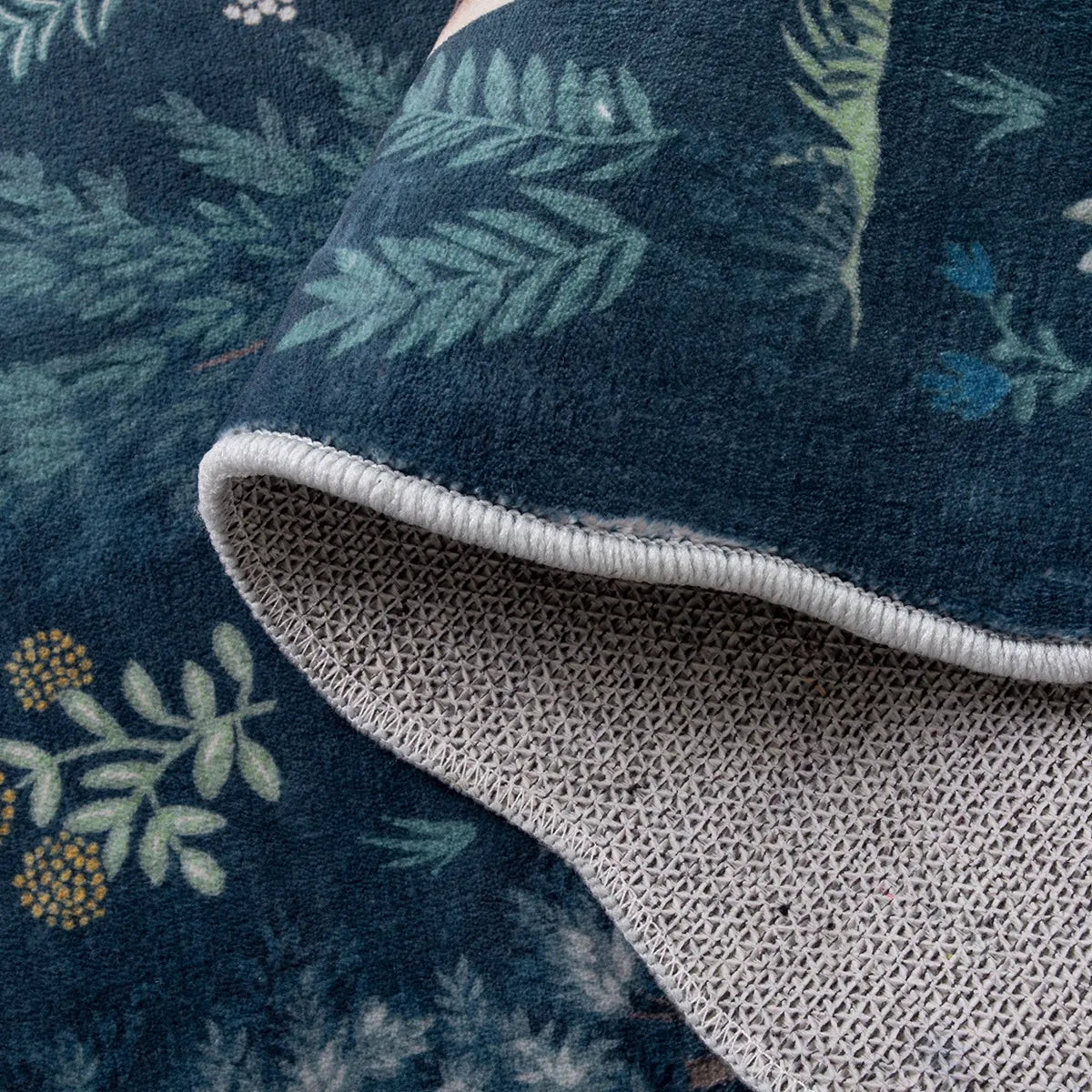 Javelle Washable Jungle Animal Fauves Blue Rug Area Rugs Lahome