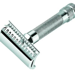 Merkur 37C Double Edge Safety Razor Slant Cut Extra Thick Handle Chrome