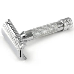 Merkur 37C Double Edge Safety Razor Slant Cut Extra Thick Handle Chrome