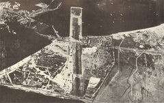 View of Gibraltar during World War 2. Royal Air Force 1954 old vintage print