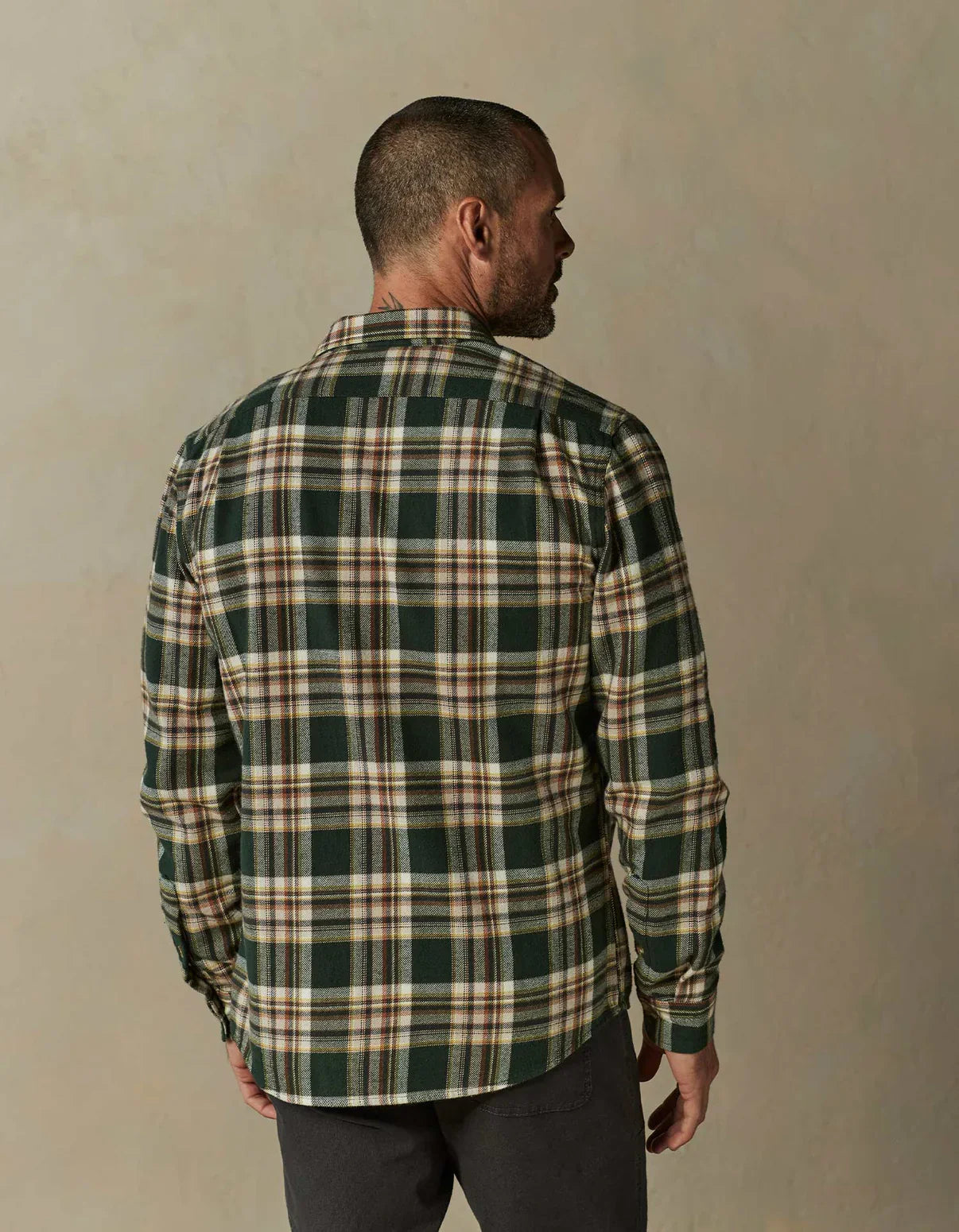Louis Heavyweight Flannel Overshirt in Elmwood Plaid from The Normal Brand.
