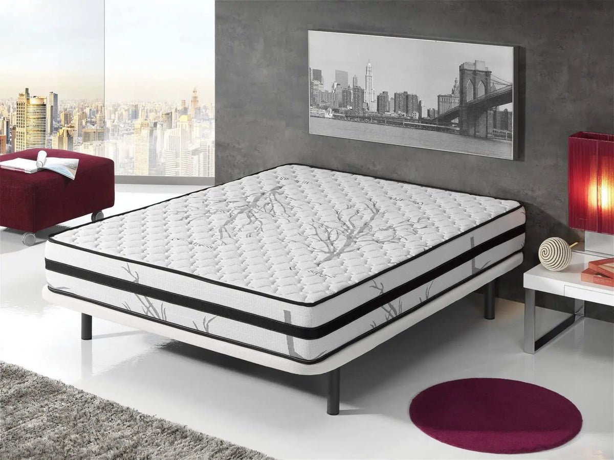 SIMPUR LOW COST mattress Anti Stress Therapy Carbon all size height 19 cm natural fibers 3D fabric with Airfresh system high density memory foam mattresses 90x190 135x190, 150x190