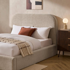 Aintree Ottoman Storage Bed - Textured Oatmeal - DUSK