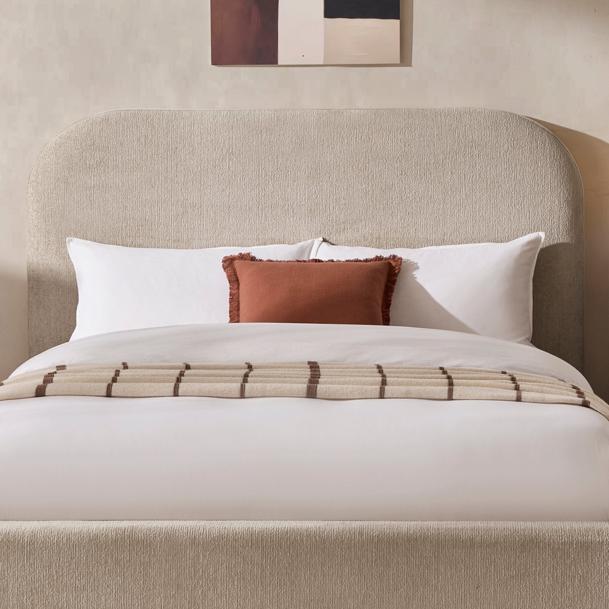 Aintree Ottoman Storage Bed - Textured Oatmeal - DUSK