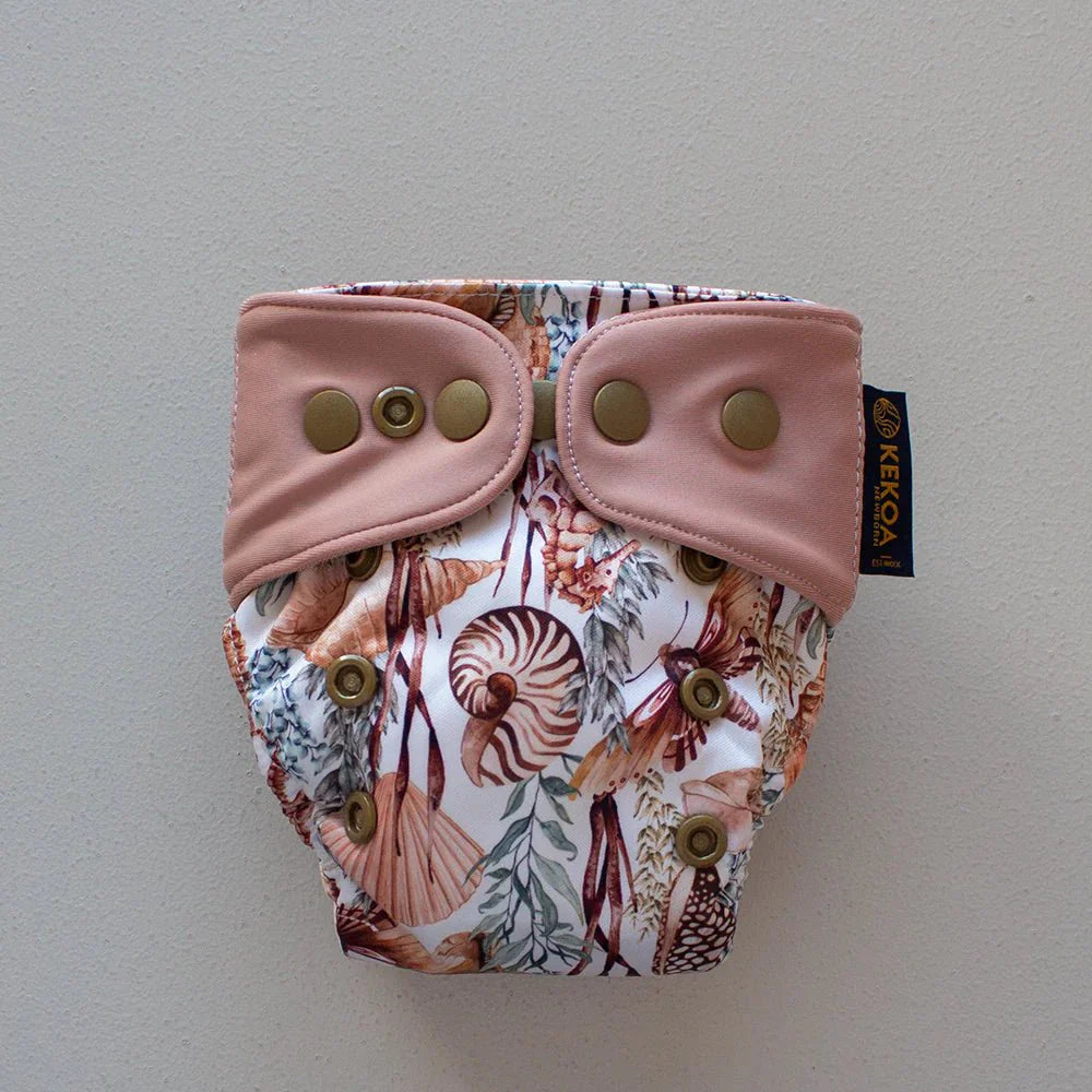 Cove (Peach) - Modern - Cloth - Diapers - Cloth Diaper - Kinder Cloth Diaper Co. - Pittsburgh - Based - Small - Business - Woman - Owned