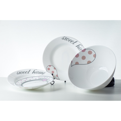 Serviciu de masa, 18 piese, Opal, Maison Florine, Hearts