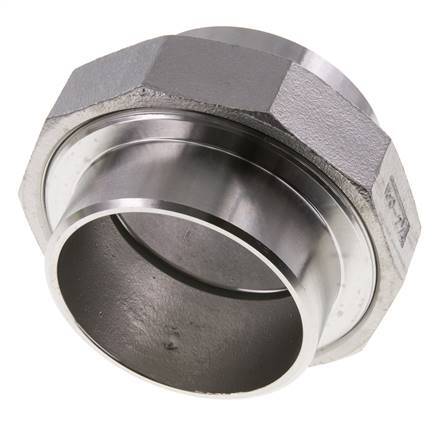 Racor recto de unión 76,1 mm Extremo para soldar Acero inoxidable Junta plana PTFE 16bar (224,8psi)