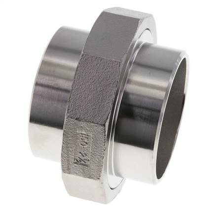 Racor recto de unión 76,1 mm Extremo para soldar Acero inoxidable Junta plana PTFE 16bar (224,8psi)