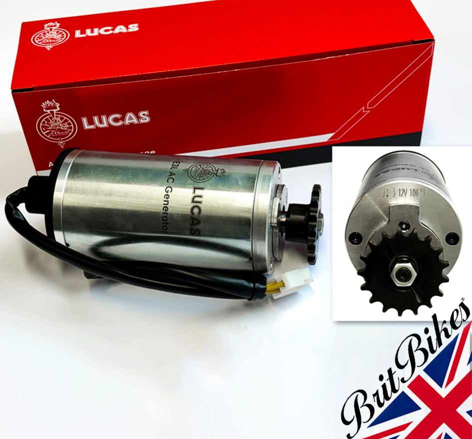 LUCAS 12V BRUSHLESS AC GENERATOR MAGNETO DYNAMO AJS 16 18 MATCHLESS G3 G80