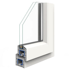 Porta con serratura in PVC 2 ante 120x240 apertura verso l'esterno