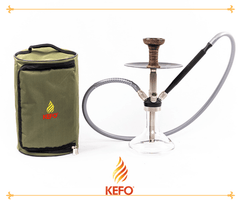 KEFO Armadillo Hookah - Silver/Black